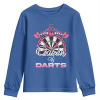 Queen Of Darts Youth Sweatshirt Funny Dart Gift For Women - Wonder Print Shop
