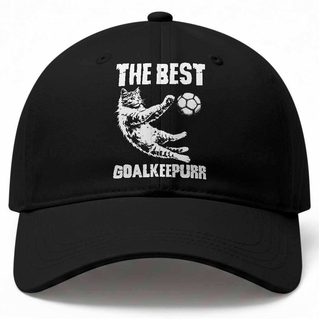 The Best Cat Goalkeeper Baseball Cap Soccer Player Gift
