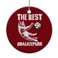 The Best Cat Goalkeeper Ceramic Ornament Soccer Player Gift