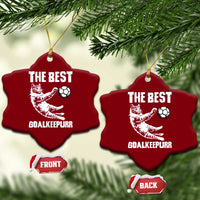 The Best Cat Goalkeeper Ceramic Ornament Soccer Player Gift