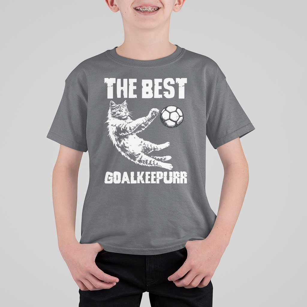 The Best Cat Goalkeeper T Shirt For Kid Soccer Player Gift