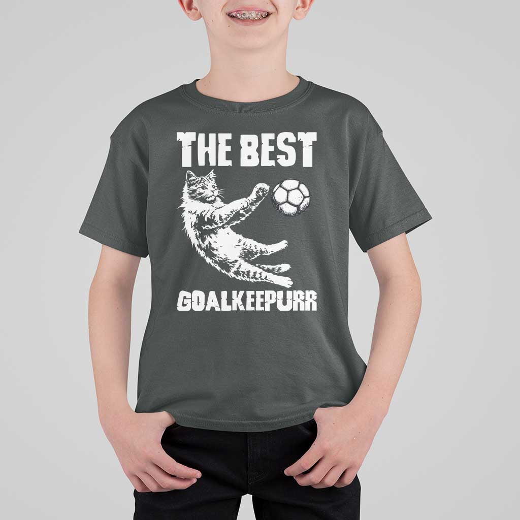 The Best Cat Goalkeeper T Shirt For Kid Soccer Player Gift
