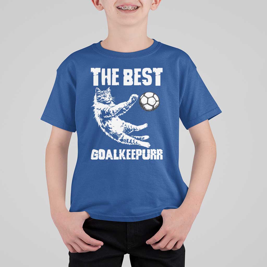 The Best Cat Goalkeeper T Shirt For Kid Soccer Player Gift