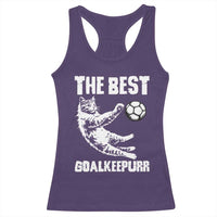 The Best Cat Goalkeeper Racerback Tank Top Soccer Player Gift