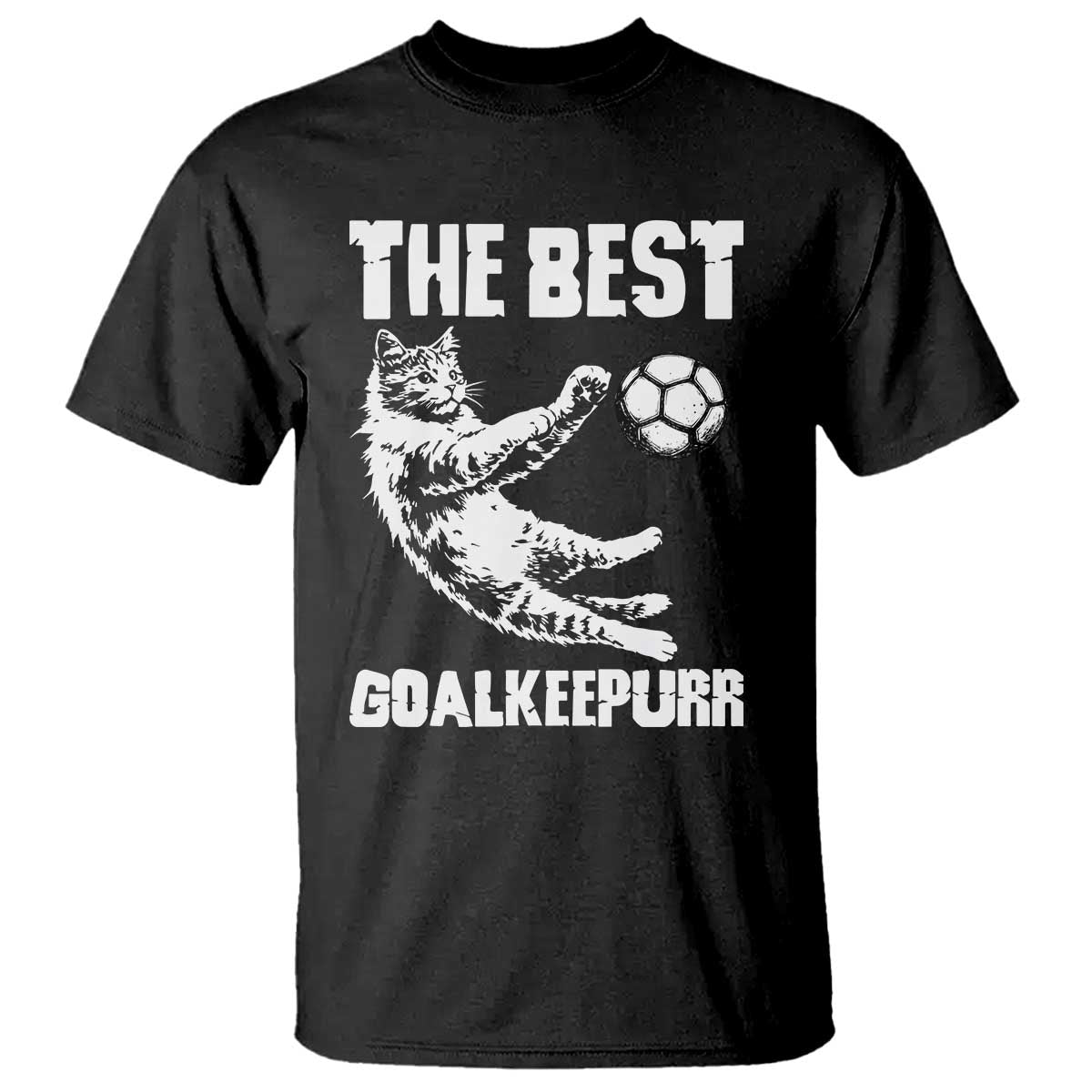 The Best Cat Goalkeeper T Shirt Soccer Player Gift
