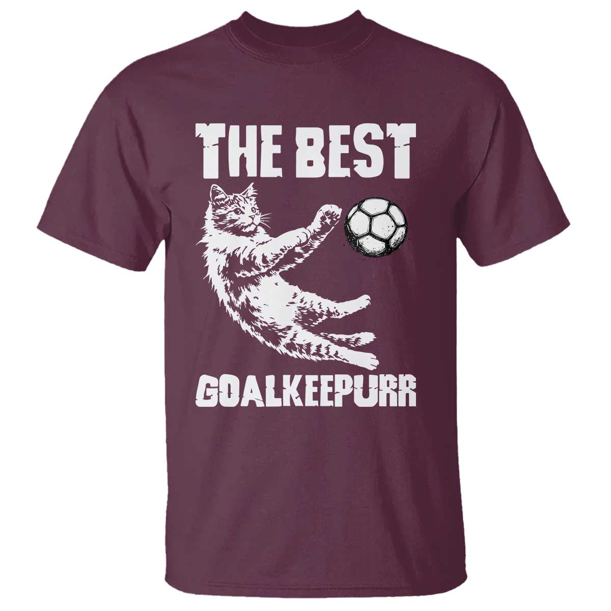 The Best Cat Goalkeeper T Shirt Soccer Player Gift