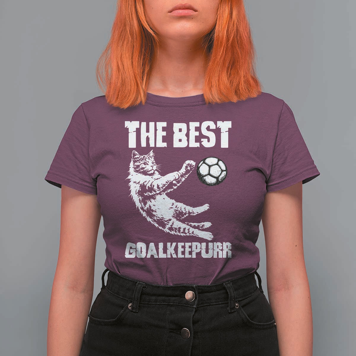 The Best Cat Goalkeeper T Shirt For Women Soccer Player Gift