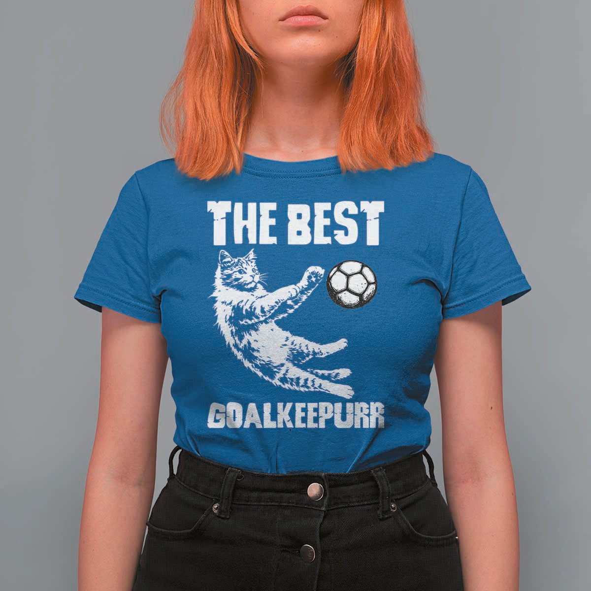 The Best Cat Goalkeeper T Shirt For Women Soccer Player Gift