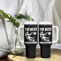 The Best Cat Goalkeeper Tumbler With Handle Soccer Player Gift