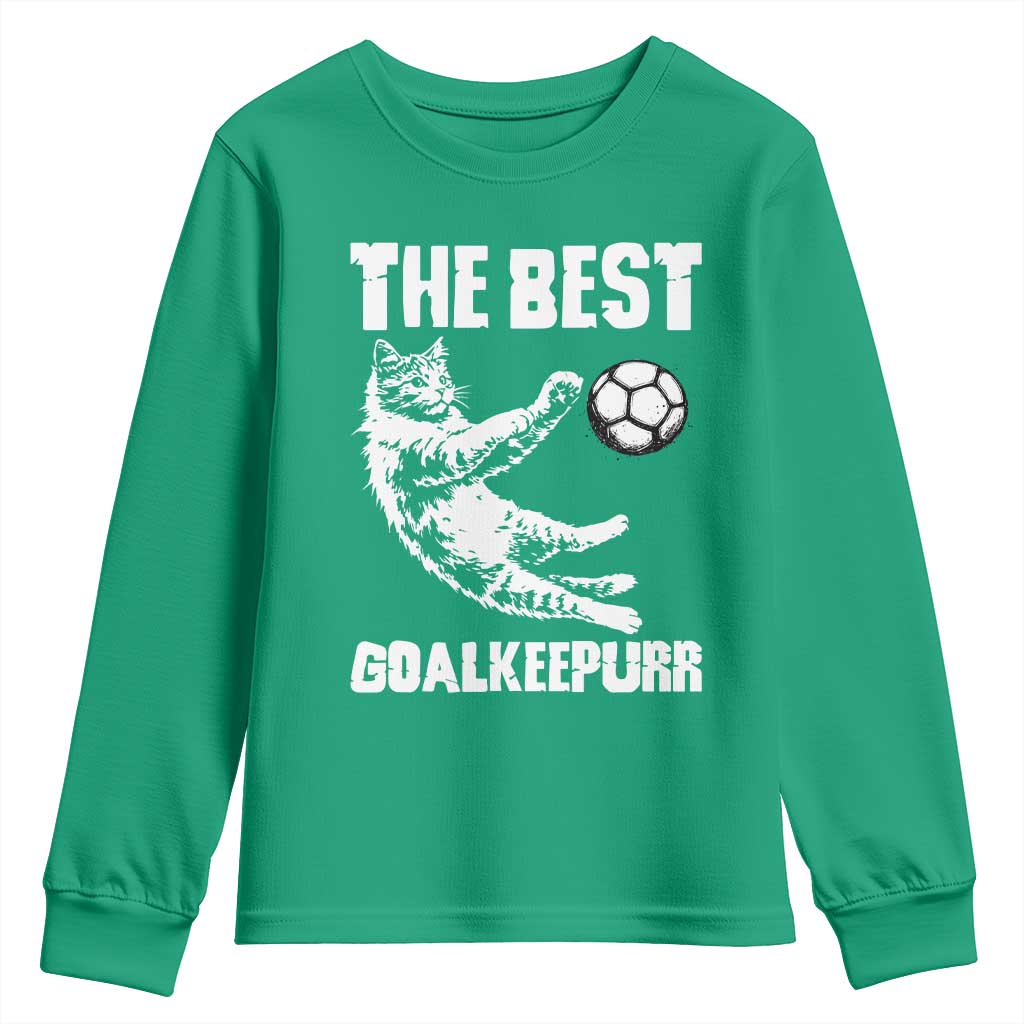 The Best Cat Goalkeeper Youth Sweatshirt Soccer Player Gift