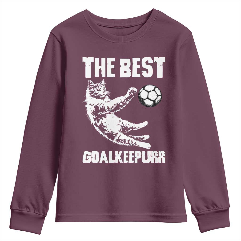 The Best Cat Goalkeeper Youth Sweatshirt Soccer Player Gift