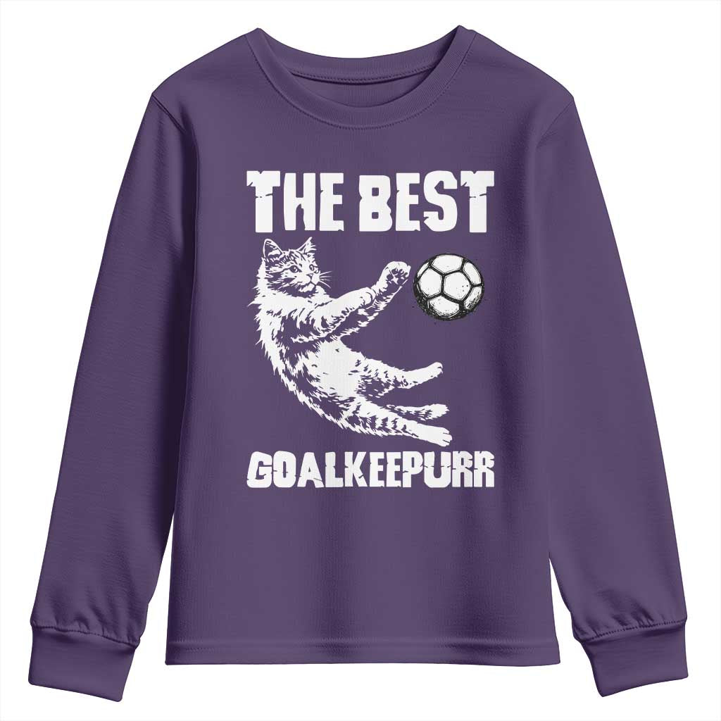 The Best Cat Goalkeeper Youth Sweatshirt Soccer Player Gift