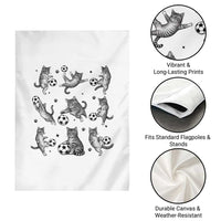 Funny Cat Soccer Player Garden Flag Gift For Soccer Lovers