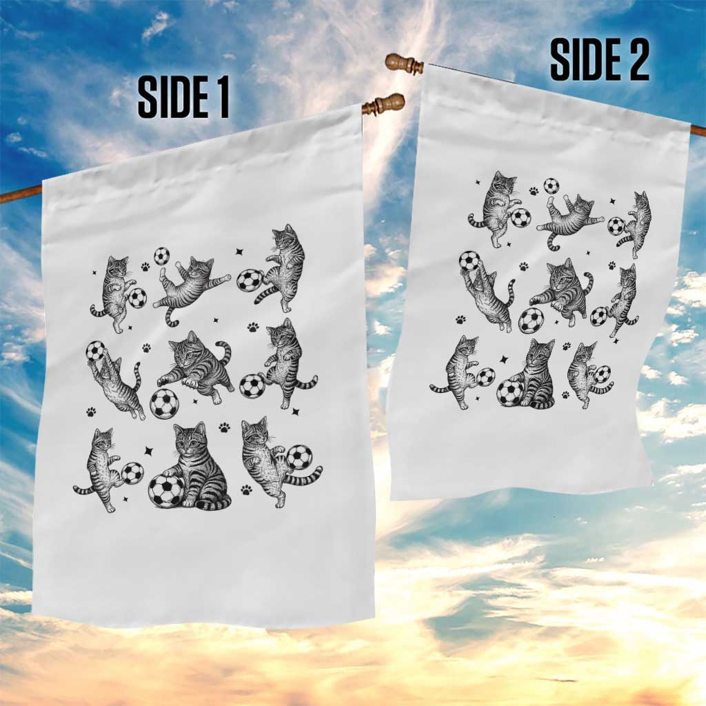 Funny Cat Soccer Player Garden Flag Gift For Soccer Lovers