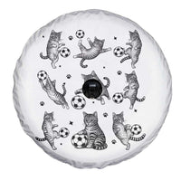 Funny Cat Soccer Player Spare Tire Cover Gift For Soccer Lovers
