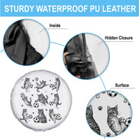 Funny Cat Soccer Player Spare Tire Cover Gift For Soccer Lovers