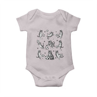 Funny Cat Soccer Player Baby Onesie Gift For Soccer Lovers