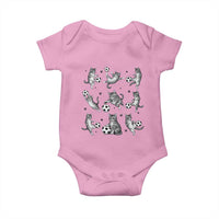 Funny Cat Soccer Player Baby Onesie Gift For Soccer Lovers
