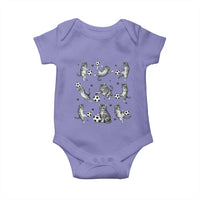 Funny Cat Soccer Player Baby Onesie Gift For Soccer Lovers