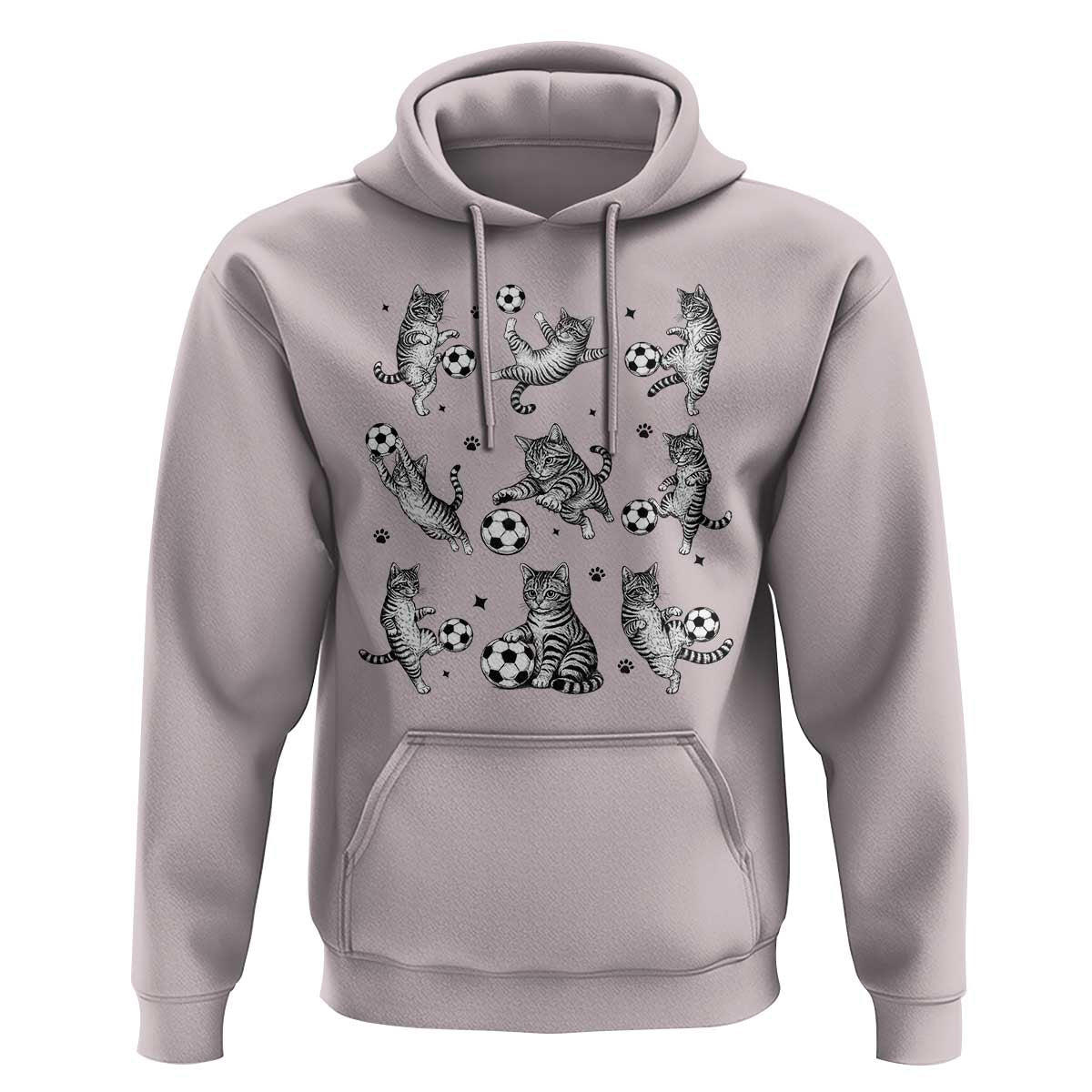 Funny Cat Soccer Player Hoodie Gift For Soccer Lovers
