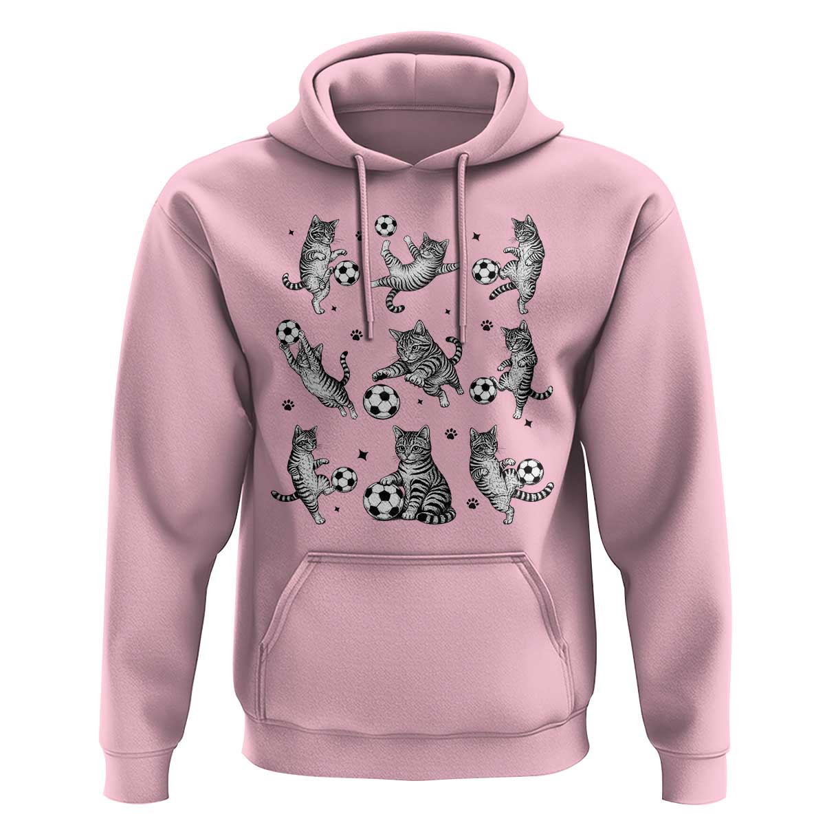 Funny Cat Soccer Player Hoodie Gift For Soccer Lovers