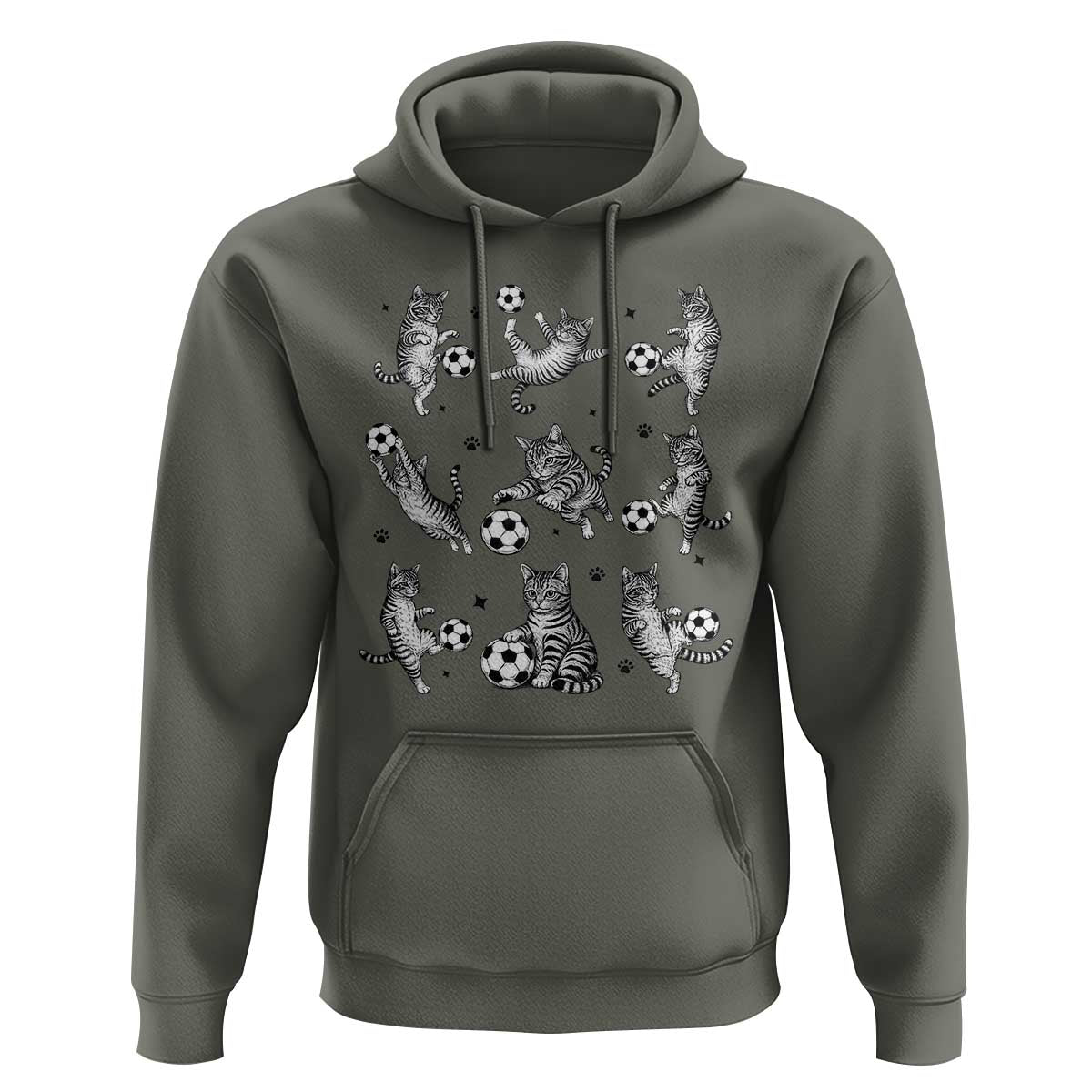 Funny Cat Soccer Player Hoodie Gift For Soccer Lovers