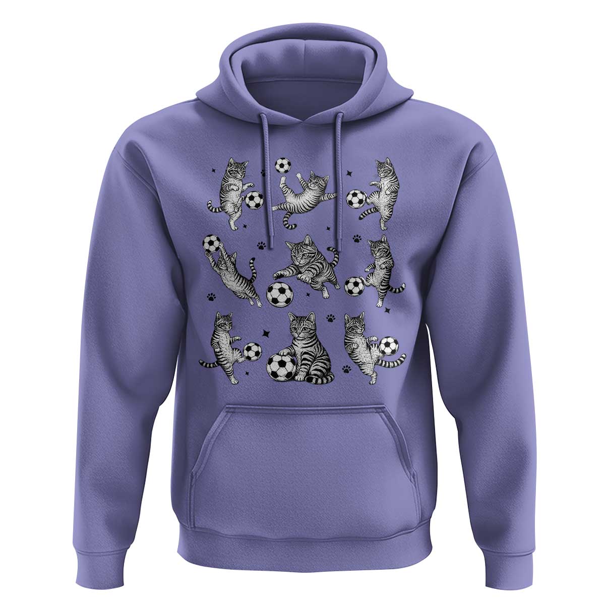 Funny Cat Soccer Player Hoodie Gift For Soccer Lovers