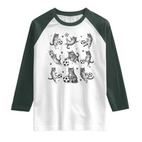 Funny Cat Soccer Player Raglan Shirt Gift For Soccer Lovers