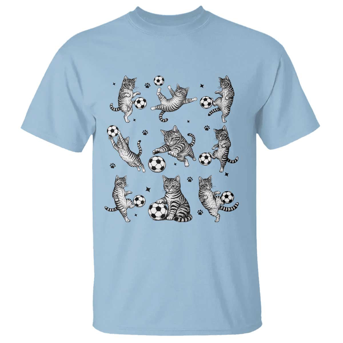 Funny Cat Soccer Player T Shirt Gift For Soccer Lovers