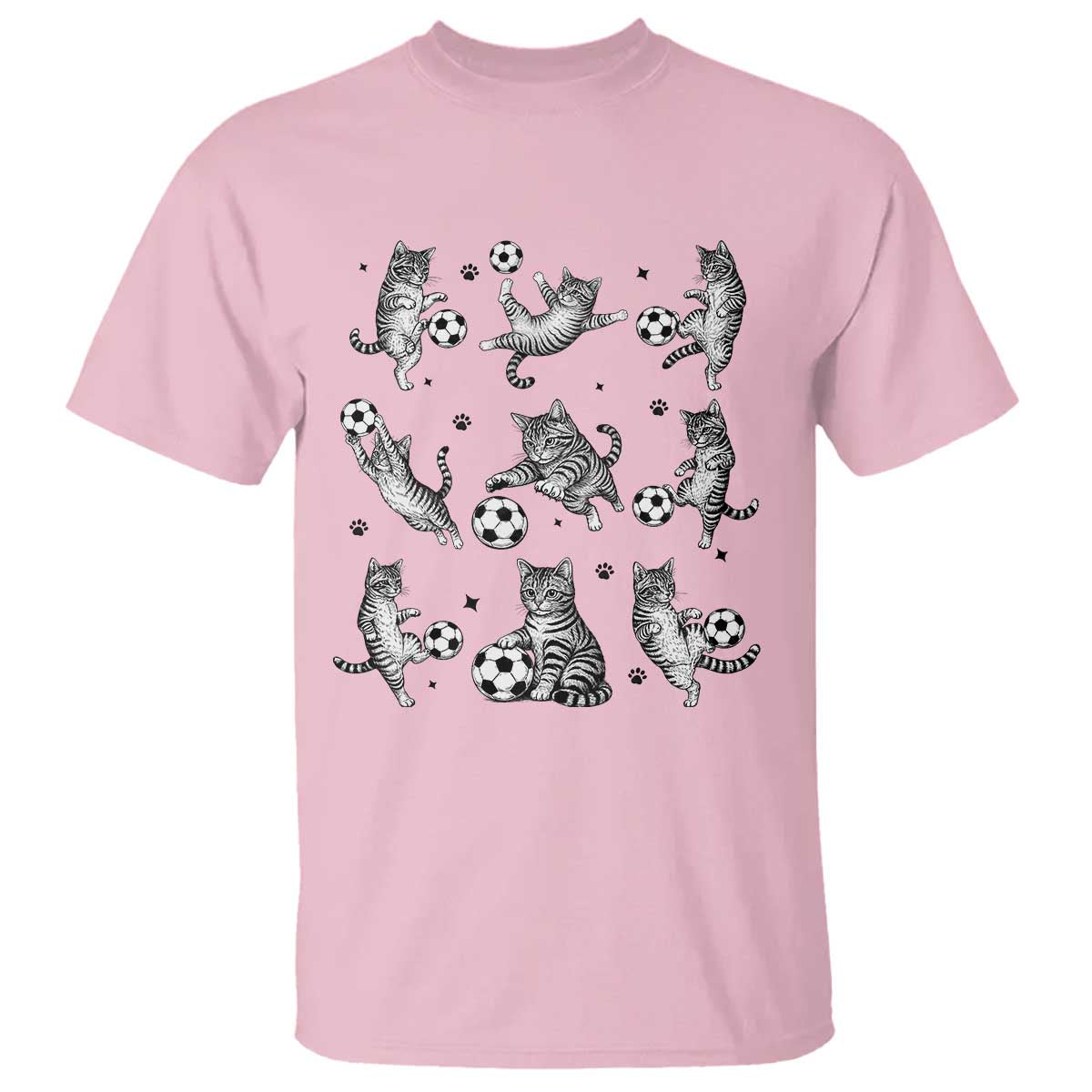 Funny Cat Soccer Player T Shirt Gift For Soccer Lovers