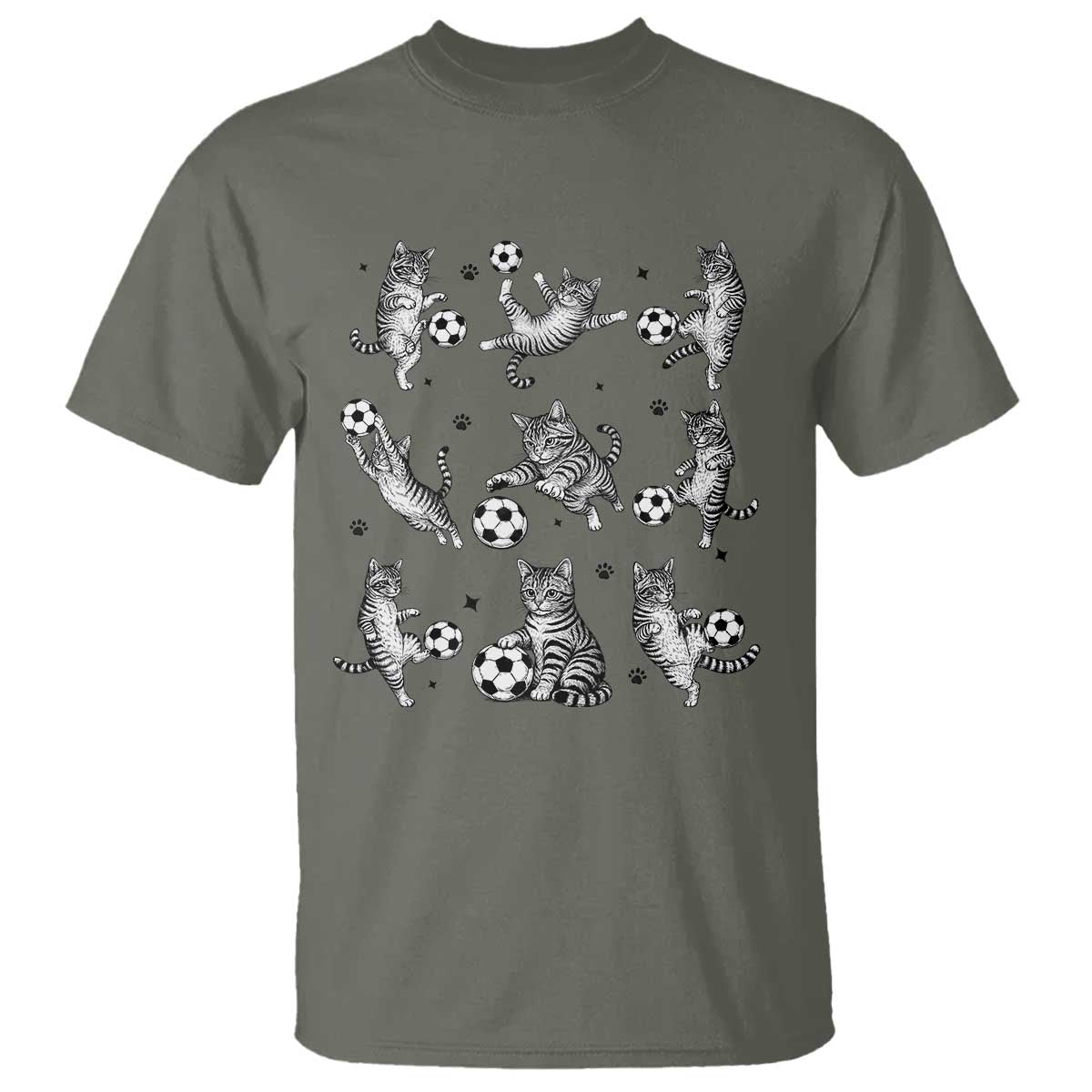 Funny Cat Soccer Player T Shirt Gift For Soccer Lovers