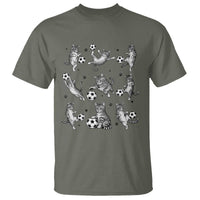 Funny Cat Soccer Player T Shirt Gift For Soccer Lovers