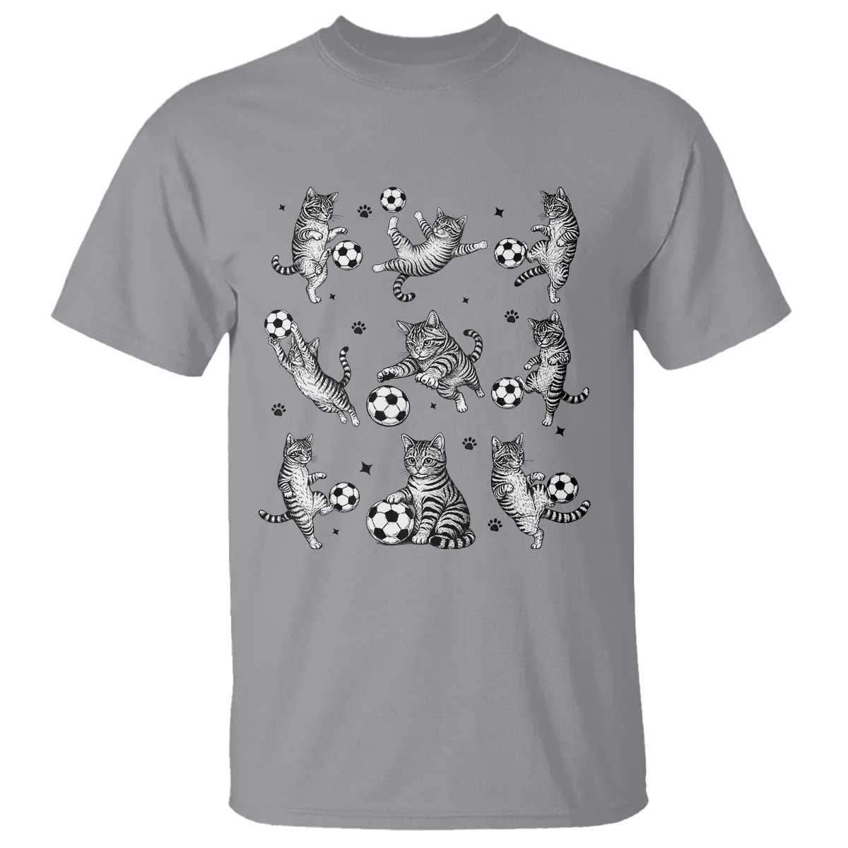 Funny Cat Soccer Player T Shirt Gift For Soccer Lovers