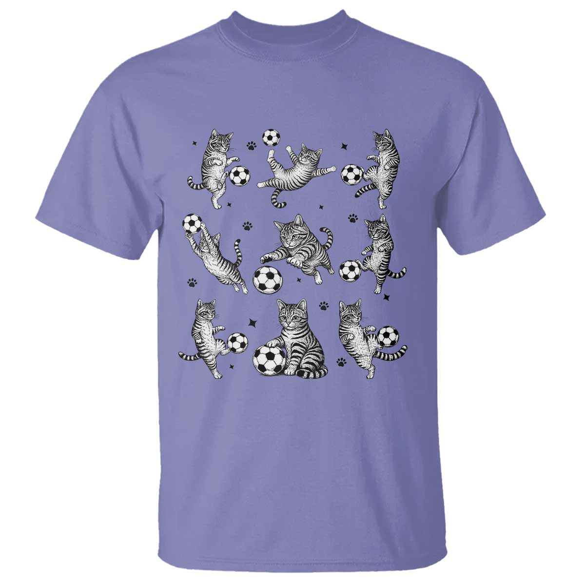 Funny Cat Soccer Player T Shirt Gift For Soccer Lovers