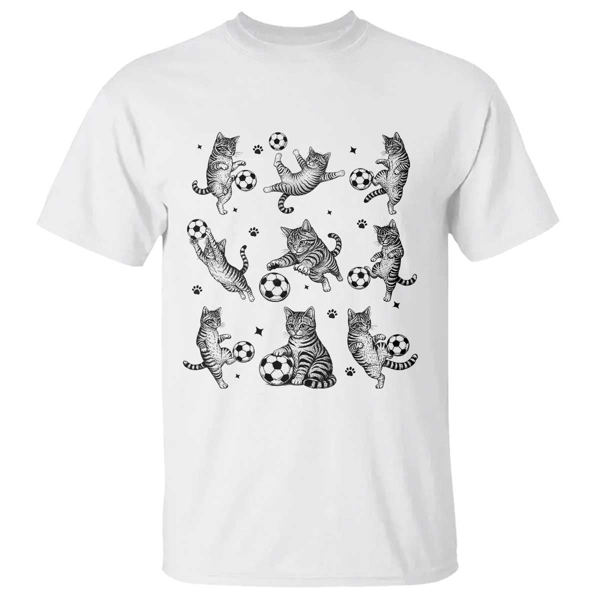 Funny Cat Soccer Player T Shirt Gift For Soccer Lovers