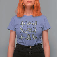 Funny Cat Soccer Player T Shirt For Women Gift For Soccer Lovers