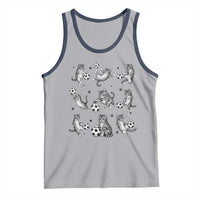 Funny Cat Soccer Player Tank Top Gift For Soccer Lovers