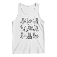 Funny Cat Soccer Player Tank Top Gift For Soccer Lovers