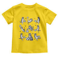 Funny Cat Soccer Player Toddler T Shirt Gift For Soccer Lovers