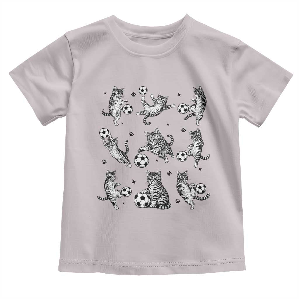 Funny Cat Soccer Player Toddler T Shirt Gift For Soccer Lovers