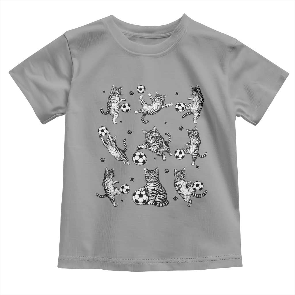 Funny Cat Soccer Player Toddler T Shirt Gift For Soccer Lovers