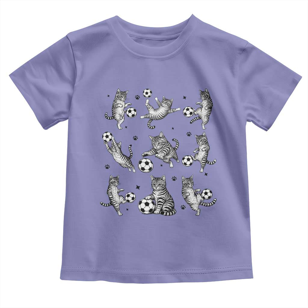 Funny Cat Soccer Player Toddler T Shirt Gift For Soccer Lovers