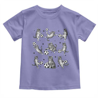 Funny Cat Soccer Player Toddler T Shirt Gift For Soccer Lovers