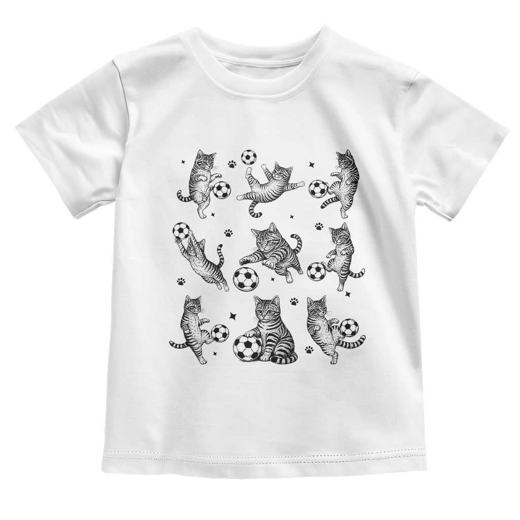 Funny Cat Soccer Player Toddler T Shirt Gift For Soccer Lovers