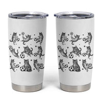 Funny Cat Soccer Player Tumbler Cup Gift For Soccer Lovers