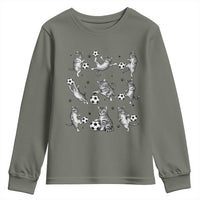 Funny Cat Soccer Player Youth Sweatshirt Gift For Soccer Lovers