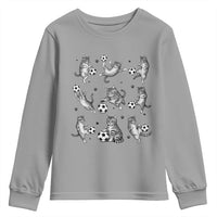 Funny Cat Soccer Player Youth Sweatshirt Gift For Soccer Lovers