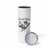 Purrfect Striker Skinny Tumbler Funny Cat Soccer Player Gift