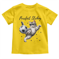 Purrfect Striker Toddler T Shirt Funny Cat Soccer Player Gift