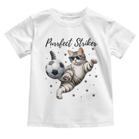 Purrfect Striker Toddler T Shirt Funny Cat Soccer Player Gift